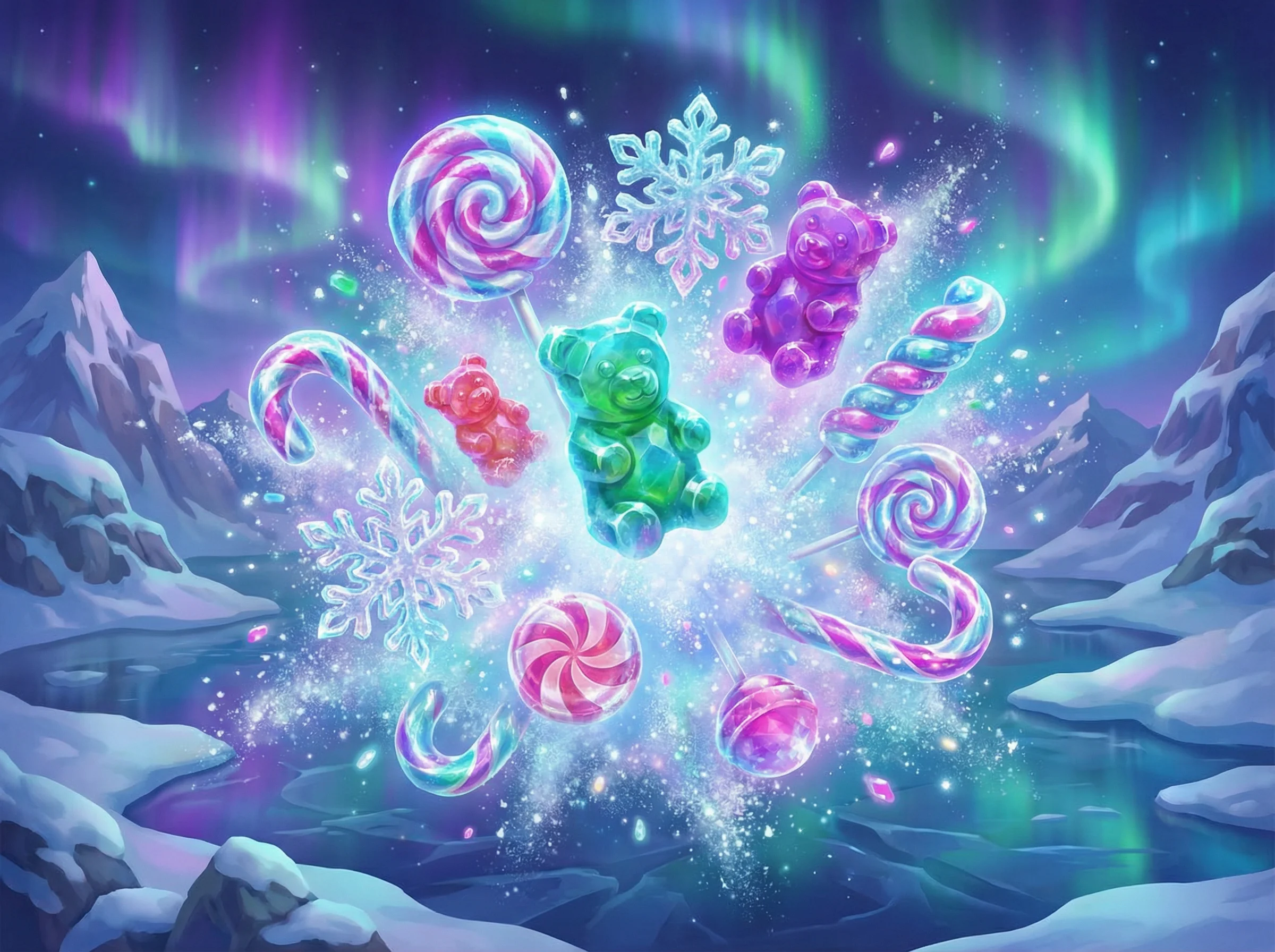 PG电子糖果爆炸游戏主图，冰糖构成的甜蜜世界